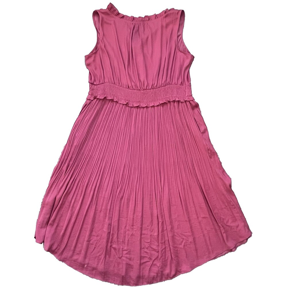 Lane Bryant Pink Pleated Sleeveless Gown NWT Size 22/24 Maxi Dress Wedding Guest - Picture 7 of 12